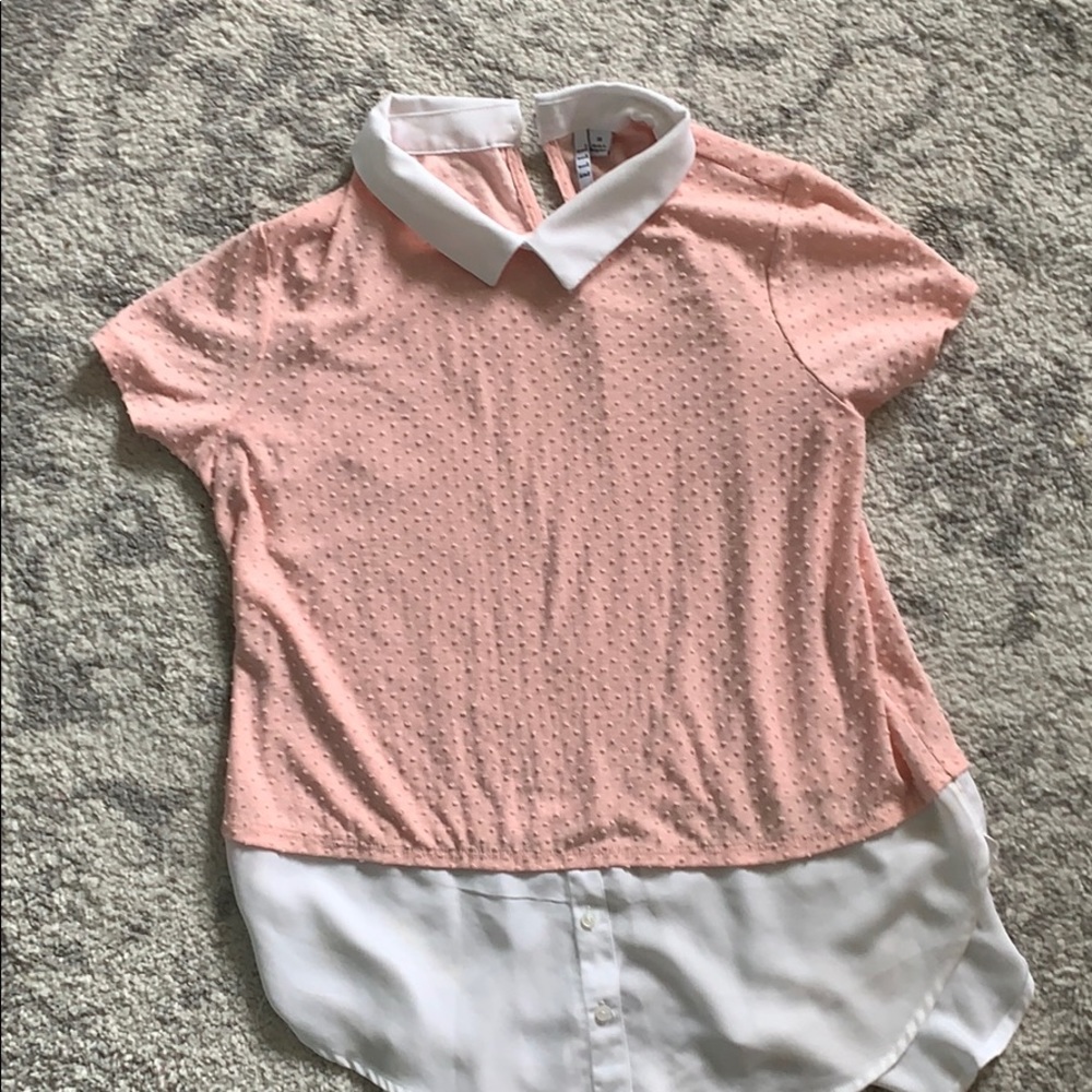 Adorable Pink Peter Pan blouse
